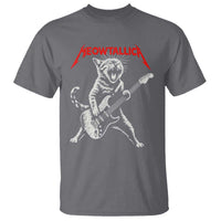 Funny Cat Playing Guitar T Shirt Vintage 90s Classic Rock Star Cat Graphic Rock and Roll - Wonder Print Shop