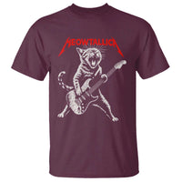 Funny Cat Playing Guitar T Shirt Vintage 90s Classic Rock Star Cat Graphic Rock and Roll - Wonder Print Shop