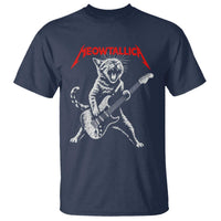 Funny Cat Playing Guitar T Shirt Vintage 90s Classic Rock Star Cat Graphic Rock and Roll - Wonder Print Shop