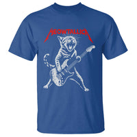 Funny Cat Playing Guitar T Shirt Vintage 90s Classic Rock Star Cat Graphic Rock and Roll - Wonder Print Shop