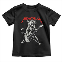 Funny Cat Playing Guitar Toddler T Shirt Vintage 90s Classic Rock Star Cat Graphic Rock and Roll - Wonder Print Shop