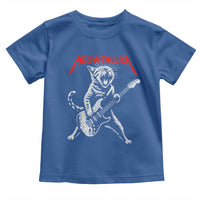 Funny Cat Playing Guitar Toddler T Shirt Vintage 90s Classic Rock Star Cat Graphic Rock and Roll - Wonder Print Shop