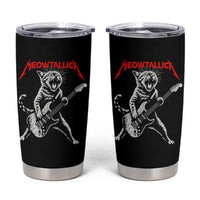 Funny Cat Playing Guitar Tumbler Cup Vintage 90s Classic Rock Star Cat Graphic Rock and Roll - Wonder Print Shop