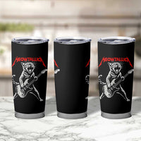 Funny Cat Playing Guitar Tumbler Cup Vintage 90s Classic Rock Star Cat Graphic Rock and Roll - Wonder Print Shop