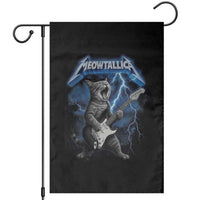 Funny Cat Playing Guitar Garden Flag Vintage 90s Style Bootleg Graphic Rock Star Rock Cat - Wonder Print Shop
