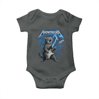 Funny Cat Playing Guitar Baby Onesie Vintage 90s Style Bootleg Graphic Rock Star Rock Cat - Wonder Print Shop