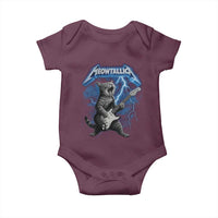 Funny Cat Playing Guitar Baby Onesie Vintage 90s Style Bootleg Graphic Rock Star Rock Cat - Wonder Print Shop