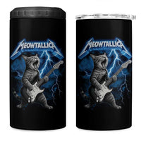 Funny Cat Playing Guitar 4 in 1 Can Cooler Tumbler Vintage 90s Style Bootleg Graphic Rock Star Rock Cat - Wonder Print Shop