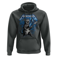 Funny Cat Playing Guitar Hoodie Vintage 90s Style Bootleg Graphic Rock Star Rock Cat - Wonder Print Shop