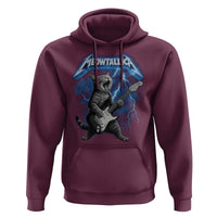Funny Cat Playing Guitar Hoodie Vintage 90s Style Bootleg Graphic Rock Star Rock Cat - Wonder Print Shop