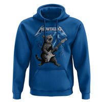 Funny Cat Playing Guitar Hoodie Vintage 90s Style Bootleg Graphic Rock Star Rock Cat - Wonder Print Shop