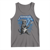 Funny Cat Playing Guitar Tank Top Vintage 90s Style Bootleg Graphic Rock Star Rock Cat - Wonder Print Shop