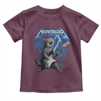 Funny Cat Playing Guitar Toddler T Shirt Vintage 90s Style Bootleg Graphic Rock Star Rock Cat - Wonder Print Shop