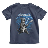Funny Cat Playing Guitar Toddler T Shirt Vintage 90s Style Bootleg Graphic Rock Star Rock Cat - Wonder Print Shop