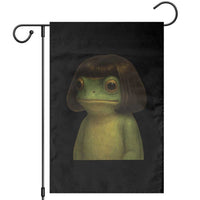 Funny Frog Bob Haircut Meme Garden Flag Silly Toad Trends - Wonder Print Shop