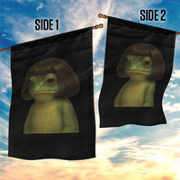Funny Frog Bob Haircut Meme Garden Flag Silly Toad Trends - Wonder Print Shop
