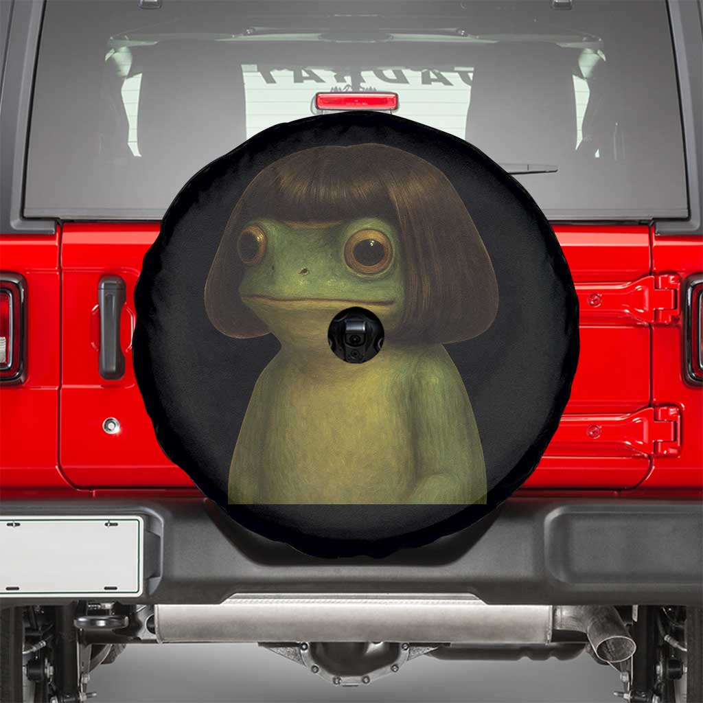 Funny Frog Bob Haircut Meme Spare Tire Cover Silly Toad Trends - Wonder Print Shop
