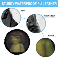 Funny Frog Bob Haircut Meme Spare Tire Cover Silly Toad Trends - Wonder Print Shop