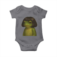 Funny Frog Bob Haircut Meme Baby Onesie Silly Toad Trends - Wonder Print Shop