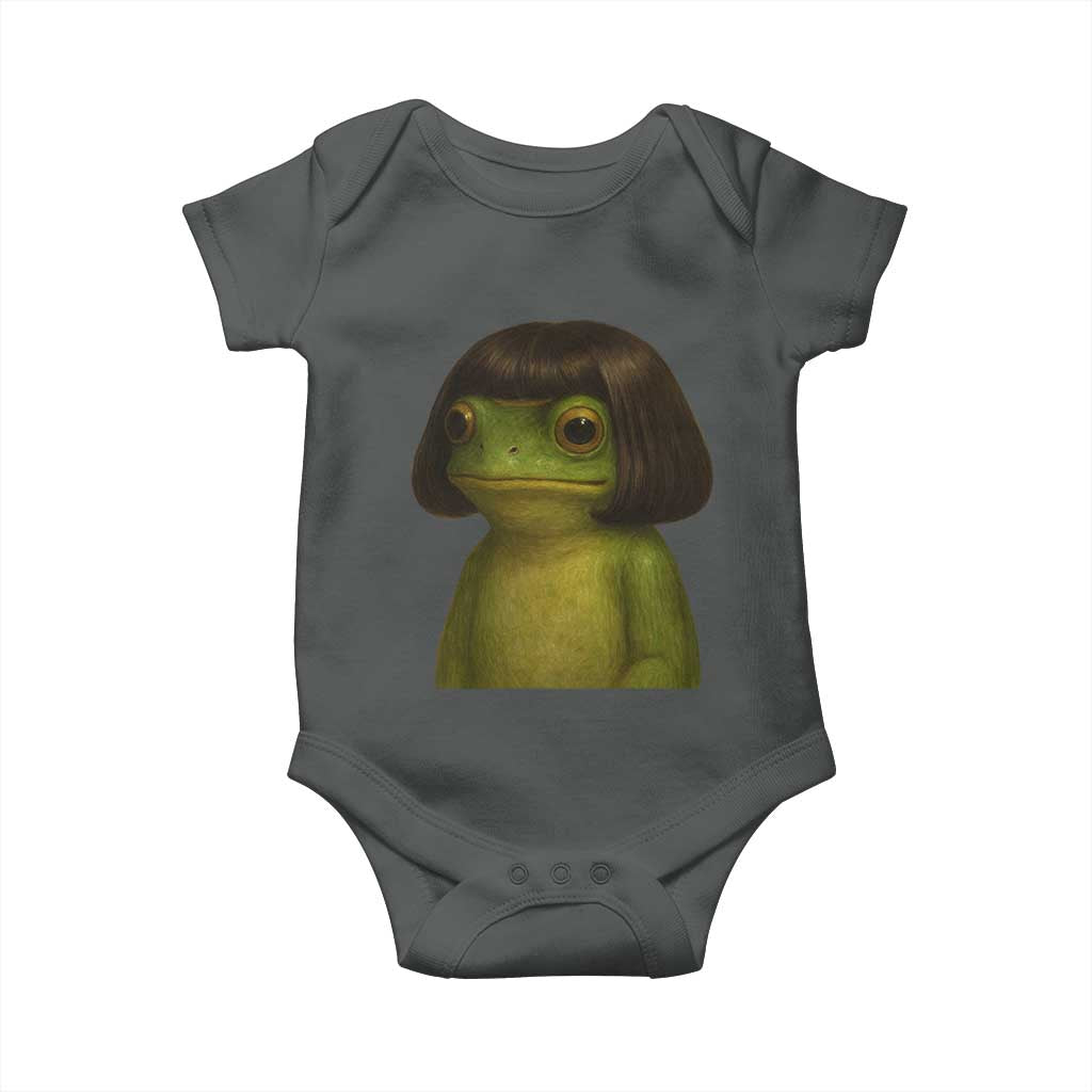 Funny Frog Bob Haircut Meme Baby Onesie Silly Toad Trends - Wonder Print Shop