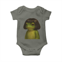 Funny Frog Bob Haircut Meme Baby Onesie Silly Toad Trends - Wonder Print Shop