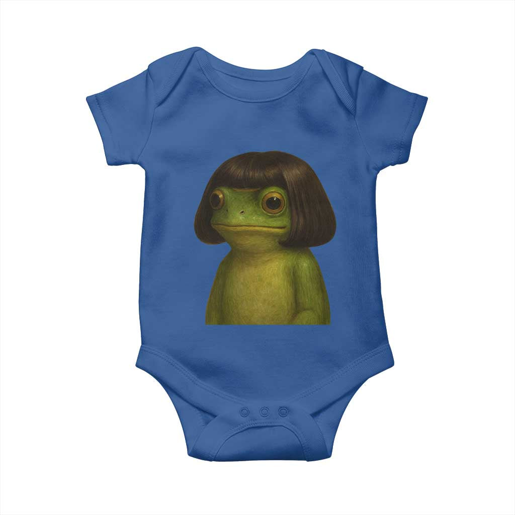 Funny Frog Bob Haircut Meme Baby Onesie Silly Toad Trends - Wonder Print Shop