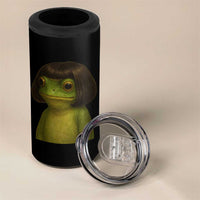 Funny Frog Bob Haircut Meme 4 in 1 Can Cooler Tumbler Silly Toad Trends - Wonder Print Shop