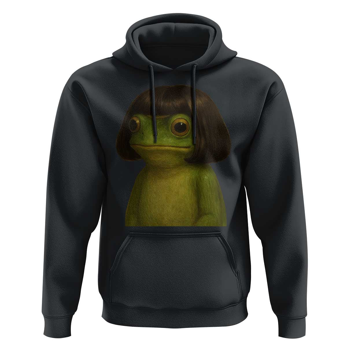 Funny Frog Bob Haircut Meme Hoodie Silly Toad Trends - Wonder Print Shop