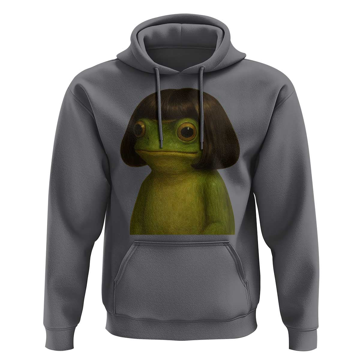 Funny Frog Bob Haircut Meme Hoodie Silly Toad Trends - Wonder Print Shop