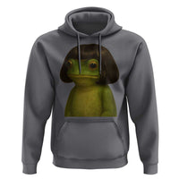 Funny Frog Bob Haircut Meme Hoodie Silly Toad Trends - Wonder Print Shop