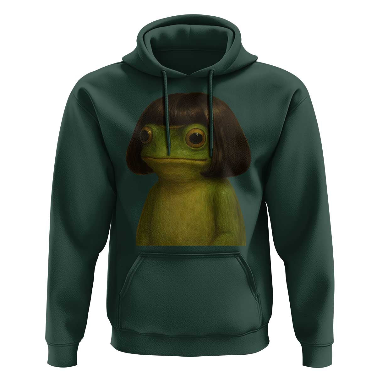 Funny Frog Bob Haircut Meme Hoodie Silly Toad Trends - Wonder Print Shop