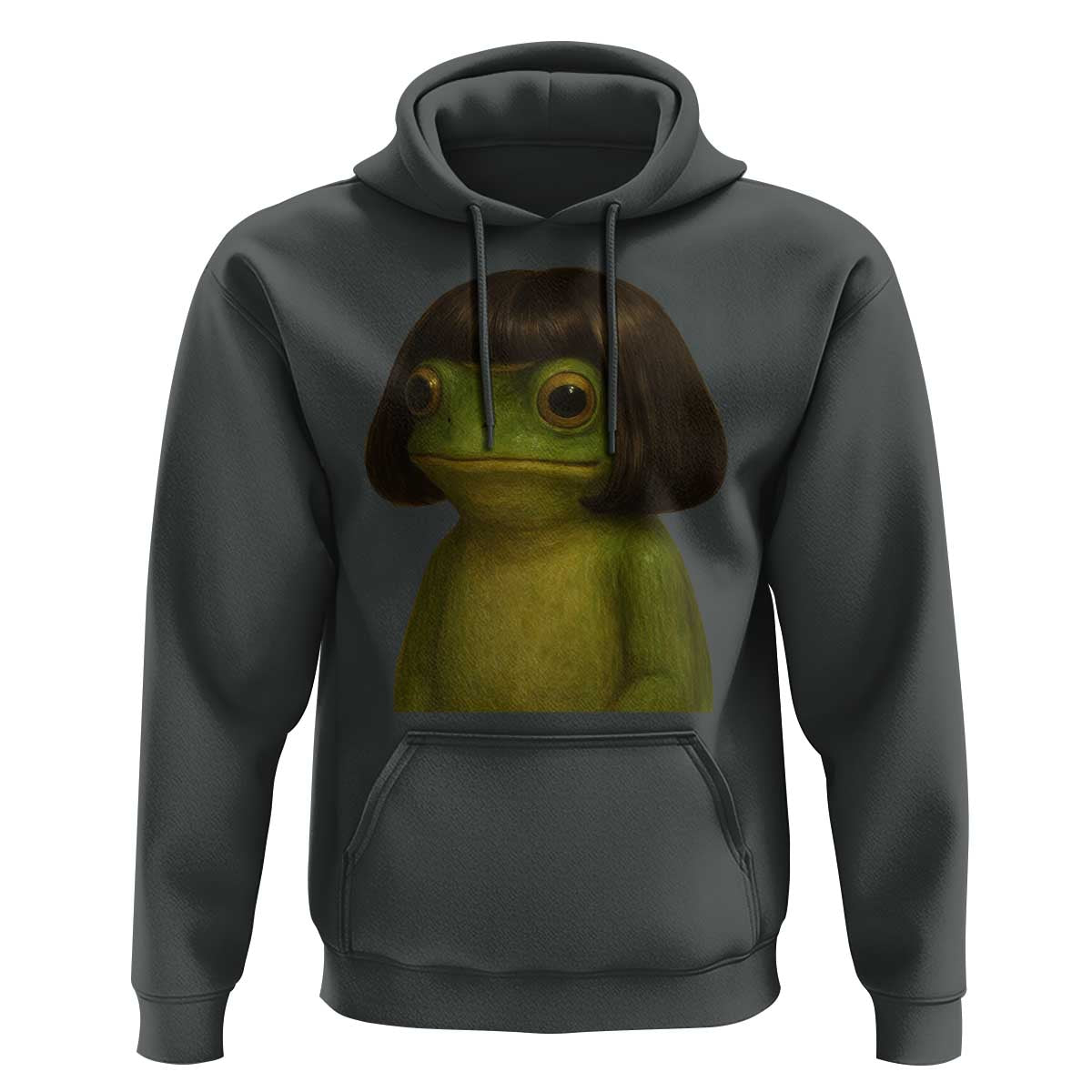Funny Frog Bob Haircut Meme Hoodie Silly Toad Trends - Wonder Print Shop