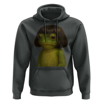 Funny Frog Bob Haircut Meme Hoodie Silly Toad Trends - Wonder Print Shop