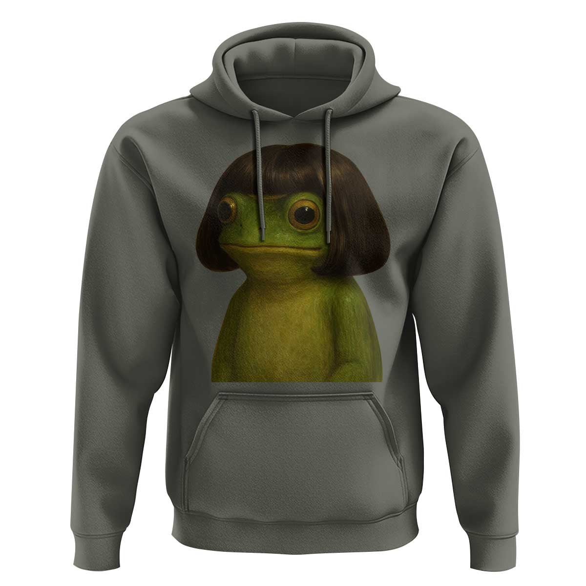 Funny Frog Bob Haircut Meme Hoodie Silly Toad Trends - Wonder Print Shop