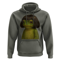 Funny Frog Bob Haircut Meme Hoodie Silly Toad Trends - Wonder Print Shop