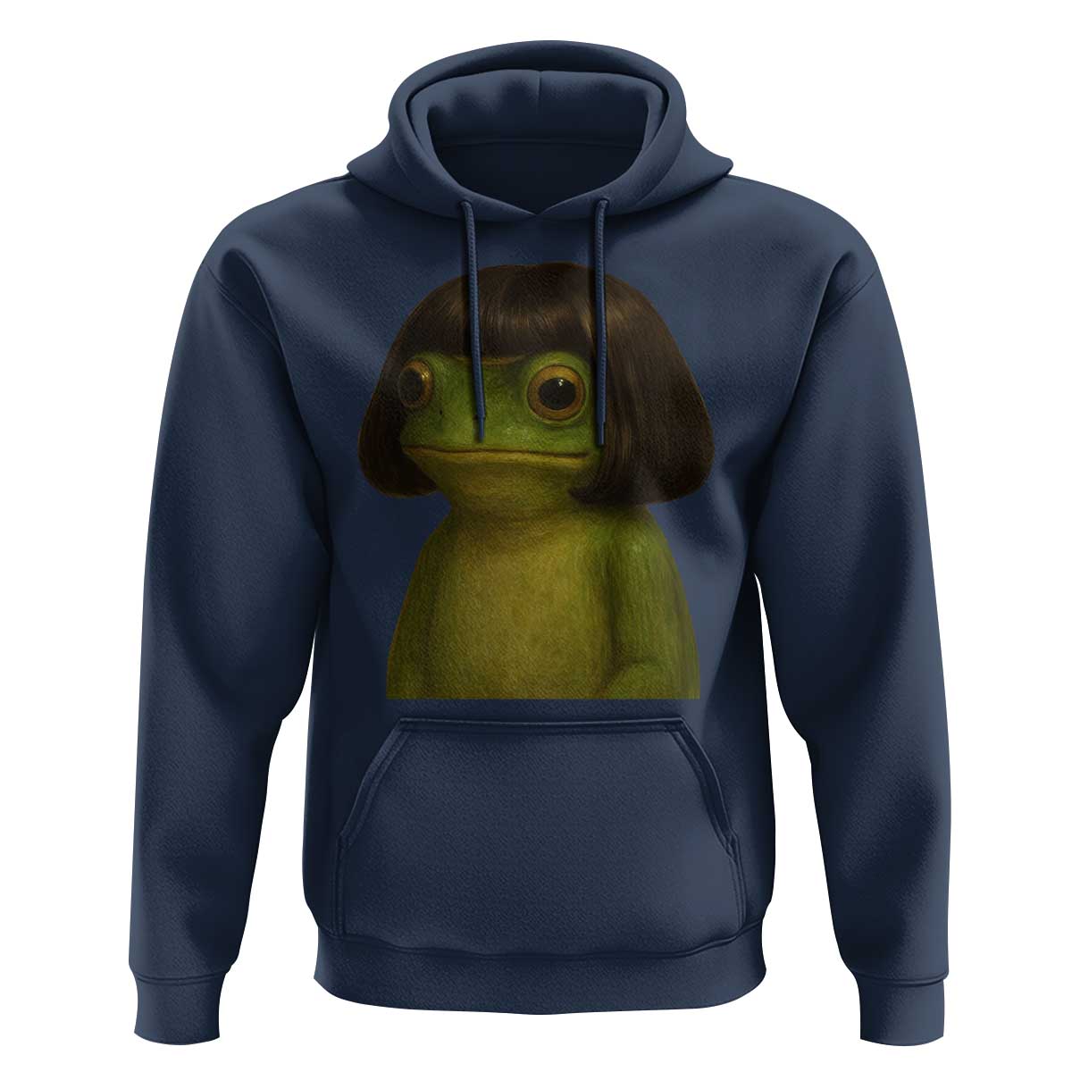 Funny Frog Bob Haircut Meme Hoodie Silly Toad Trends - Wonder Print Shop