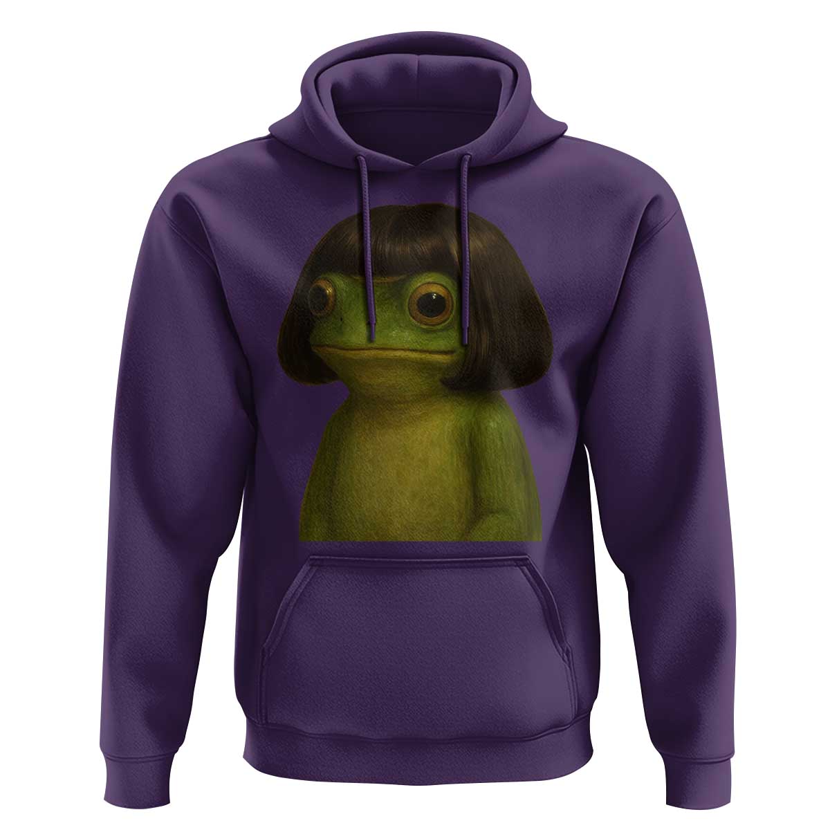 Funny Frog Bob Haircut Meme Hoodie Silly Toad Trends - Wonder Print Shop