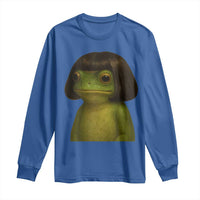 Funny Frog Bob Haircut Meme Long Sleeve Shirt Silly Toad Trends - Wonder Print Shop