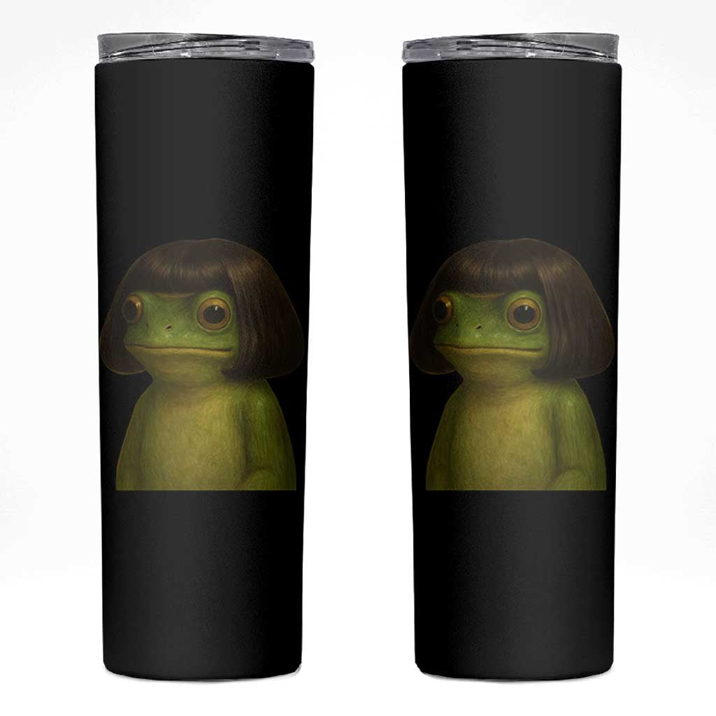 Funny Frog Bob Haircut Meme Skinny Tumbler Silly Toad Trends - Wonder Print Shop