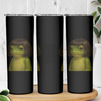 Funny Frog Bob Haircut Meme Skinny Tumbler Silly Toad Trends - Wonder Print Shop