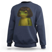 Funny Frog Bob Haircut Meme Sweatshirt Silly Toad Trends - Wonder Print Shop