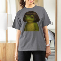 Funny Frog Bob Haircut Meme T Shirt For Women Silly Toad Trends - Wonder Print Shop