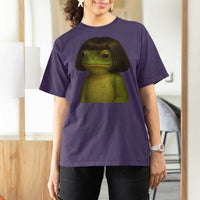 Funny Frog Bob Haircut Meme T Shirt For Women Silly Toad Trends - Wonder Print Shop
