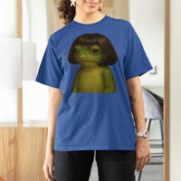 Funny Frog Bob Haircut Meme T Shirt For Women Silly Toad Trends - Wonder Print Shop