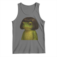 Funny Frog Bob Haircut Meme Tank Top Silly Toad Trends - Wonder Print Shop