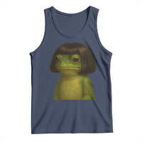 Funny Frog Bob Haircut Meme Tank Top Silly Toad Trends - Wonder Print Shop