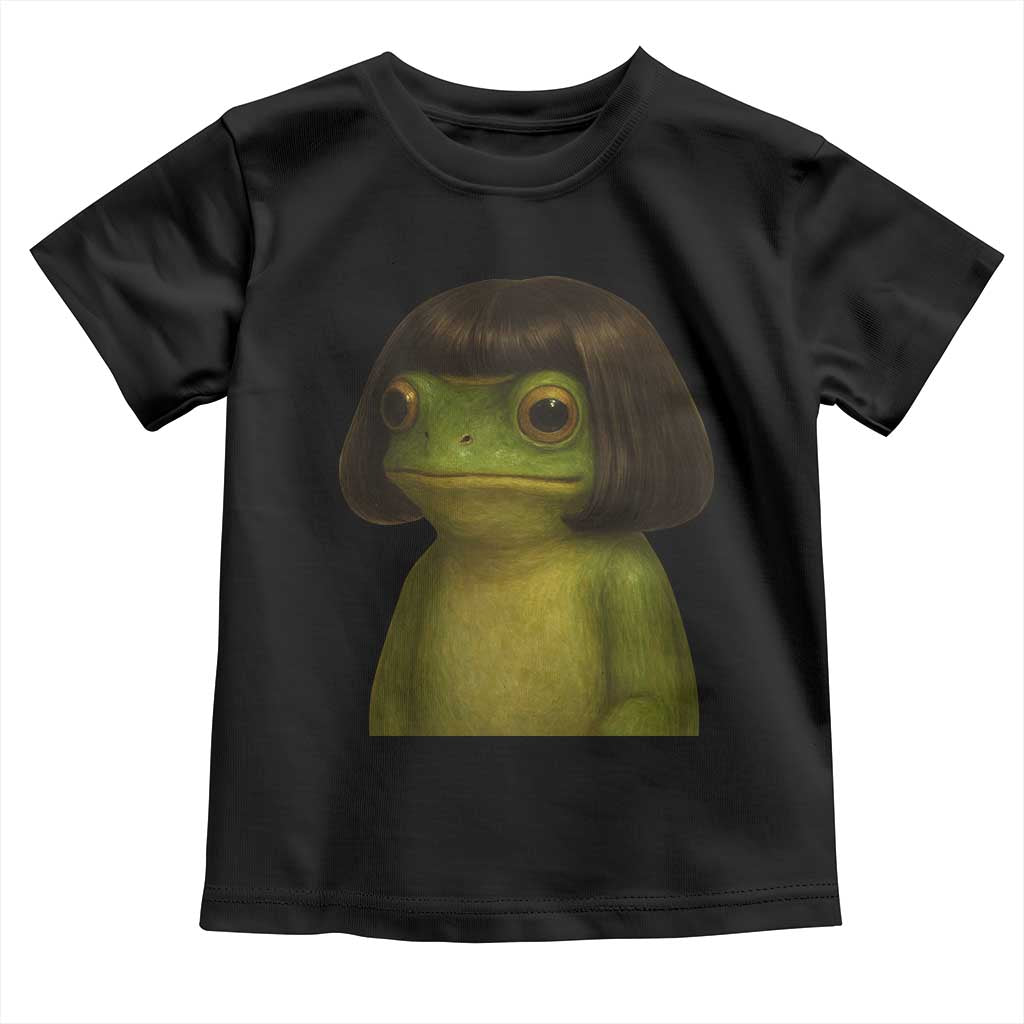 Funny Frog Bob Haircut Meme Toddler T Shirt Silly Toad Trends - Wonder Print Shop