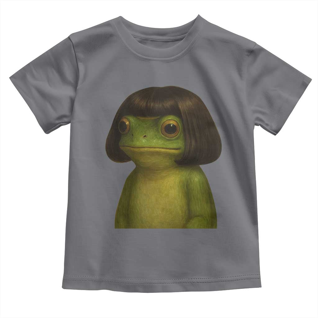 Funny Frog Bob Haircut Meme Toddler T Shirt Silly Toad Trends - Wonder Print Shop