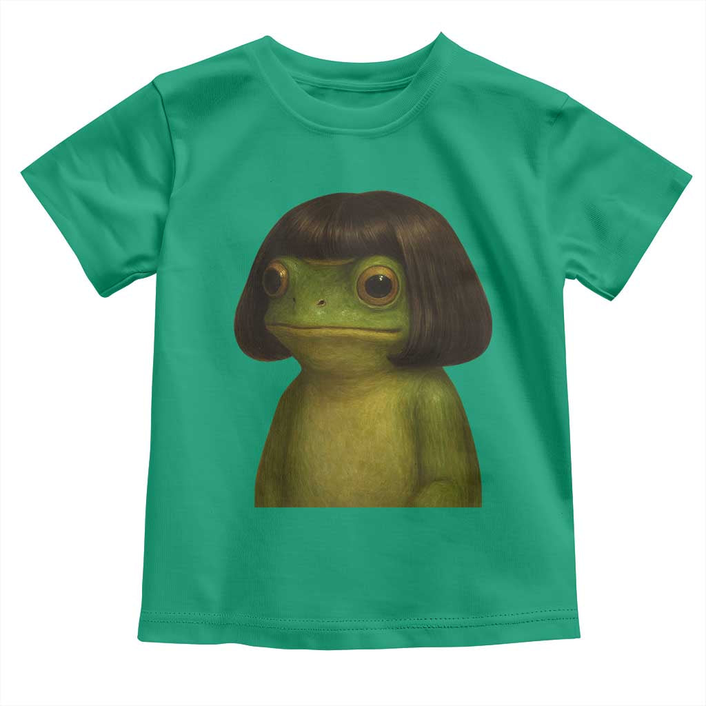 Funny Frog Bob Haircut Meme Toddler T Shirt Silly Toad Trends - Wonder Print Shop