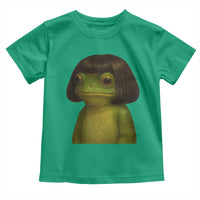 Funny Frog Bob Haircut Meme Toddler T Shirt Silly Toad Trends - Wonder Print Shop